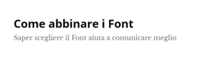 Imparare a scegliere la gerarchia dei caratteri di scrittura